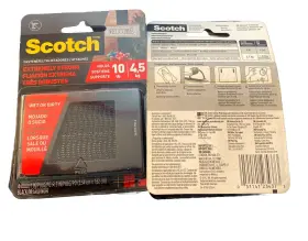 3m 051141234373 Lot Of 4 Packs Scotch Extremely Strong Fasteners Strips Per Pack