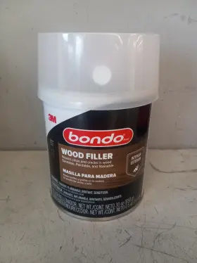 3m 076308200824 30 Oz Bondo Wood Filler With Cream Hardener - Repair Chips Cracks Holes