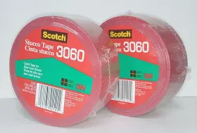 3060 3m Scotch Contractors Stucco Tape 2 Inch X 60 Yd Red Rolls Free Shipping