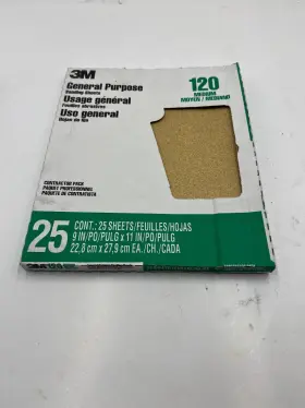 Removal9 3m 336u 2 Pack Of 25-3m Pro-pak Aluminum Sand Paper For Paint&rust Inch X11 120grit