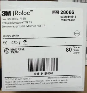 7100278462 3m Roloc Disc Tr 777f 50 Pcs P/n 28066 2 Inch 80 Grit Max Rpm 25 000