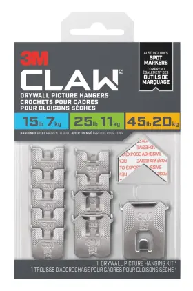 3m Claw 638060924761 Metal Heavyweight Drywall Picture Hanger With Spot Markers ... Fast Ship