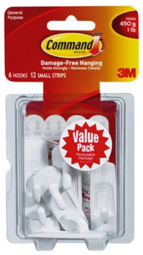 17002-6es 3m Company Small Hook Value Pack