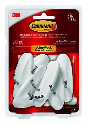17068-7es 3m Company Wire Hooks Medium 7-pk