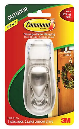 Fc13-bn-awes 3m Company 4 Pack Outdoor Hook Metal Foam Strip Large