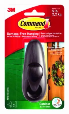 Fc13-orb-awes 3m Company Metal Classic Hooks Oil-rubbed Bronze Large