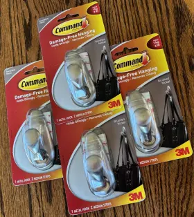 Fc12-bn-es 3m Qty 4 - Command Decorative Hooks Medium Brushed Nickel Refills Fc12-bn