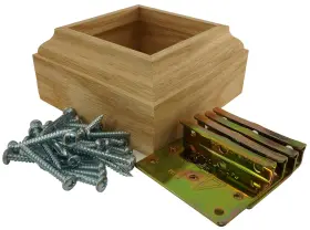 03111 4js Newel Post Fastener 3 Inch Red Oak Colonial Molding