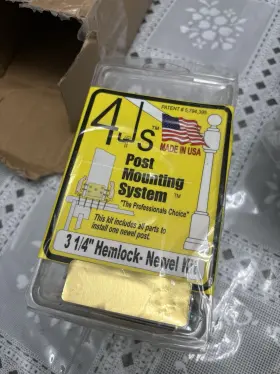 0322 4js Post Mounting System 3 1/4 Hemlock Newel Kit Colonial Molding New