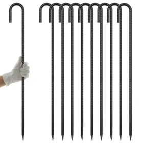 B0b96b1s62 Aagut 36 Inch J Hook Rebar Stakes 1/2 Heavy Duty Tent Ground Anchors 10-pack