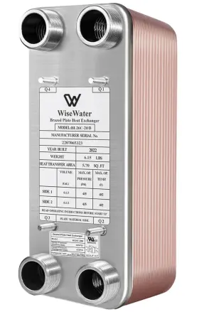 Bl26c-20d Ab Brazed Plate Heat Exchanger Stainless Steel Ss316l 5 Inch X12 20 Plates 1 1/4 Mp