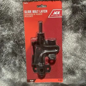 5299128 Ace Slide Bolt Latch Black 4-1/8 In