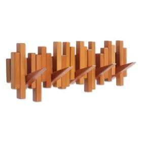 Acsigesn B0cqvdrzln Wooden Coat Rack Wall Mounted Sticks Multi Solid Handmade Natural