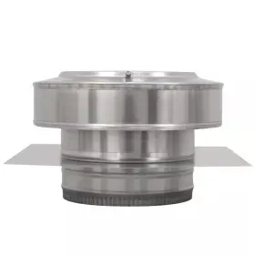 Active Ventilation 744759975997 8 Inch Dia Aluminium Round Back Roof Jack With 2 Collar And Tail Pipe