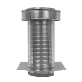 Active Ventilation 843951009445 Aluminum Keepa Roof Jack With Tail Pipe Mill Finish 7 Inch Dia