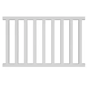 2948pvcwh-pkt Acurio Latticeworks Picket 29 Inch X 4 Ft. White Decorative Vinyl Rail Panel
