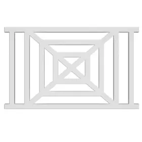 2948pvcwh-soc Acurio Latticeworks Scottish Cross 29 Inch X 4 Ft. White Decorative Vinyl Rail Panel