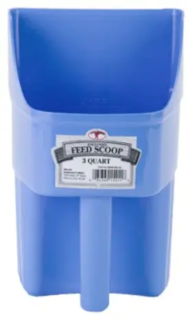 Ensc3berry Admc 6 Pack - Feed Scoop Enclosed Berry Blue Plastic 3 Quart