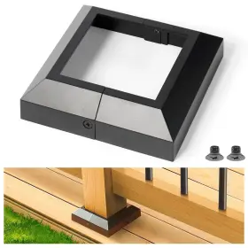 Aecxm 747165511230 8 Pack 4x4 3.5 Inch X3.5 Aluminum Deck Post Base Cover For Railings Posts More