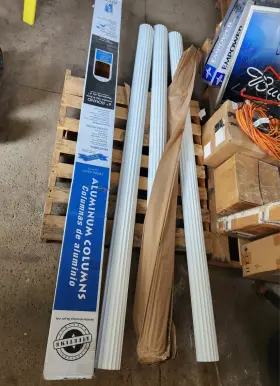 006ca608 Afco 8-ft X 6-in Aluminum Fluted Round Column Without Cap/base New