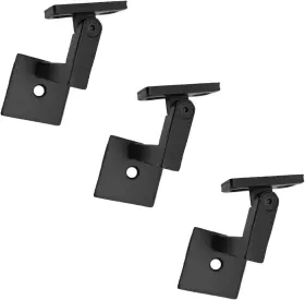 Affordable Stair Parts 760939661443 Modern Adjustable 2 Inch Square Base X 2-1/8 Height Real Satin Black Not Matte
