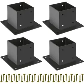 Hdph005ot177 Afoxsos 4 X Inch Steel Deck Post Brackets With Inner Size Of 3.5 Powder In