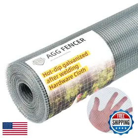 B0bjf4zch1 Aggfencer 36 Inch X50ft 1/4 23ga Galvanized Hardware Cloth Chicken Wire Fence