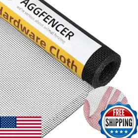 B0cw9t6l9f Aggfencer 24in X 10ft Black Hardware Cloth 1/8 Inch 27ga Pvc Coated Wire Mesh