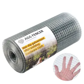 B0ddktdn7x Aggfencer 8 Inch X25ft 1/2 19-gauge Hot Dipped Galvanized Hardware Cloth Fencing