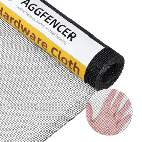 B0dpwy723t Aggfencer 36in X 50ft Black Hardware Cloth 1/8 Inch 27ga Pvc Coated Wire Mesh