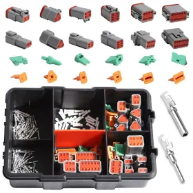 Dt162 Aikoolwer Deutsch Connector Kit 2 3 4 6 8 12 Pin Dt Connectors Size 16 Stamped Contact