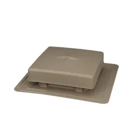 Rvp61ww Air Vent 61 Sq. Inch Nfa Plastic Square-top Roof Louver Static In Weatherwood