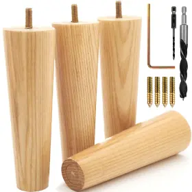 B099qdp8kh Airy Abode Premium Ash Wood Furniture Legs - Full Kit Pick Size/color