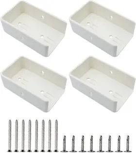 Aiwaiufu 744110390421 2 X 3.5 Vinyl Fence Brackets Slotted Handrail Bracket Kit With Screws For Dec