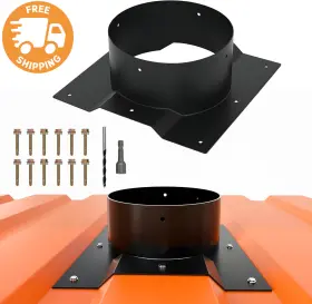 Usn2-34936 Aiwfl 8 Inch Roof Vent Adapter Shipping Container Conex 3.5 Rib For Whirlybird Turbine