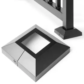 Ajovw 721912868242 1pcs 2 Inch Actual 4.5 X4.5 Aluminium Post Base Cover For Stairs Handrails Porches