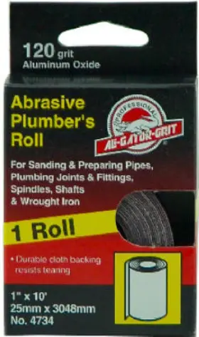 4733 Ali Industries 10 Pack - Plumbers Sanding Roll 180 Grit 1- Inch X 10-ft. -4733