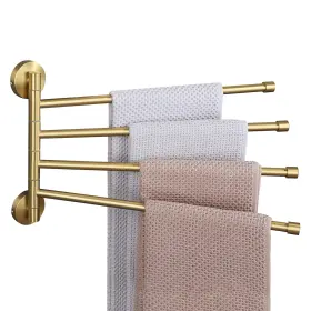 B07vxg28th Alise Swing Out Towel Rack 4-bar Folding Hand Bar Bathroom Wall Mount Spa