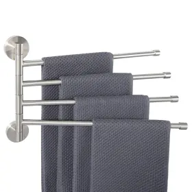 B08tzxx3wm Alise Swing Out Towel Rack Folding Hand Bar 4 Bars Arm Holder Bathro