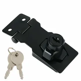 B0c2d1qj6b Alise Keyed Hasp Lock 2.5 Inch Black Safety Padlock Clasp Door Hinge Cabinet Keys