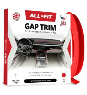 All-fit Automotive 851373007475 Allfit Car Gap Filler 10 Ft Red Trim Molding For Accessories