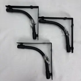 46029pkxlg Allen Roth Set Of 3 Matte Black Metal Shelf Brackets 9 Inch Industrial Farmhouse