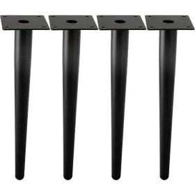 B0d9rs389l Alxeh 26 Inch Round Tapered Metal Furniture Table Legs Black Modern Heavy Duty