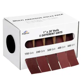 Us-red5-ecloth Alytree 5 Grits Emery Cloth Roll 150 240 320 400 600 Abrasive Sand Paper For M