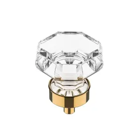 Alzassbg 680465911600 10 Pack Clear Crystal With Gold Cabinet Octagon