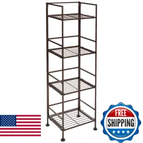 B07hxfv9jk Amazon Basics 4-tier Iron Towel Shelf Black - 11.4 Inch L X 11.8 W 44.5 H