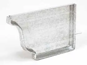15206 Amerimax 049821150068 4 Inch Right Galvanized Steel Gutter End Cap