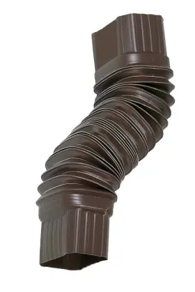 3708419 Amerimax 2 Inch H X 3 W 7.5 L Brown Plastic Gutter Elbow - Total Qty