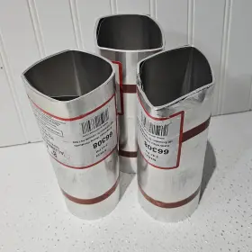 66308 Amerimax Damaged Lot Of 3x Flashing Aluminum 8- Inch X 10-ft. Made In Usa