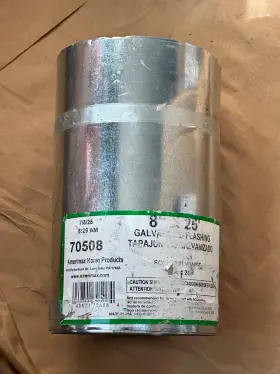 70508 Amerimax 8 Inch X 25 Ft. Mill Galvanized Roll Valley Flashing